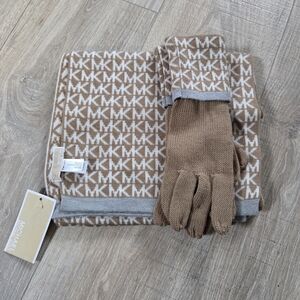 Michael Kors Scarf And Glove Set